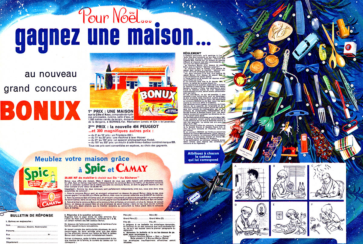 Publicité Bonux 1960