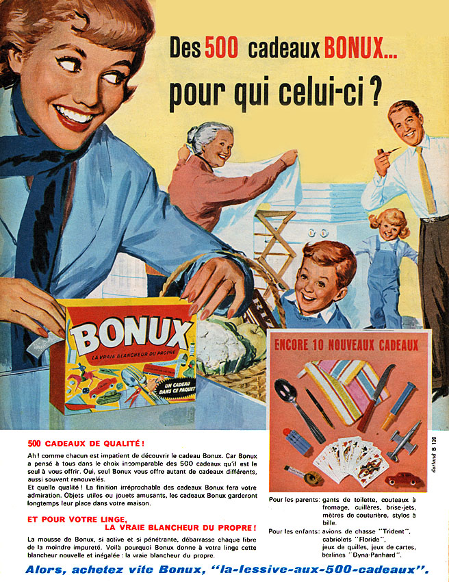 Publicité Bonux 1961
