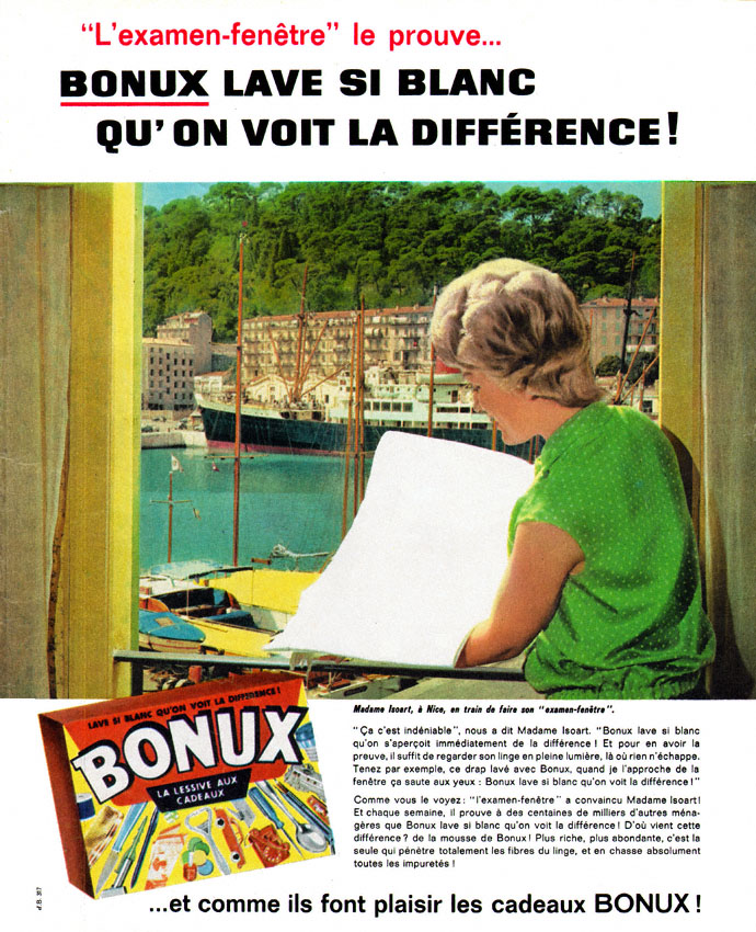 Publicité Bonux 1962