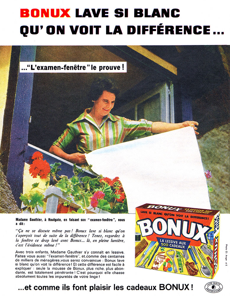 Publicité Bonux 1962