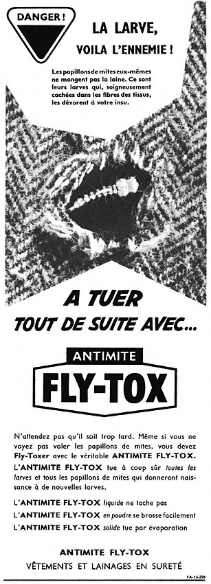 Publicité Fly-Tox 1955