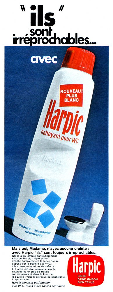 Publicit� Harpic 1969
