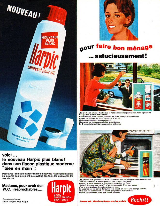 Publicité Harpic 1968
