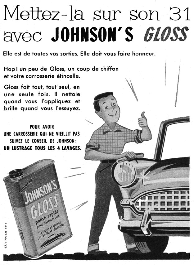 Publicité Johnson 1957