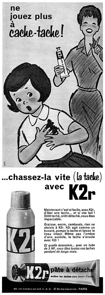 Publicité K2r 1961