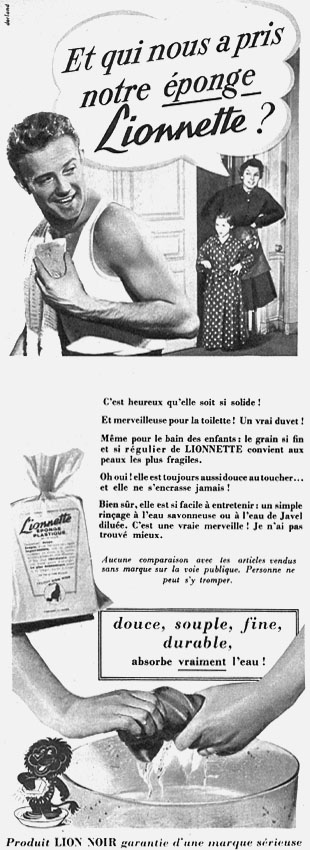 Publicité Lion Noir 1955