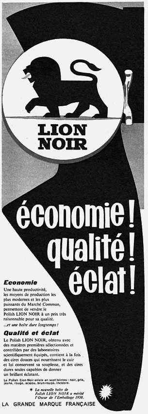 Publicité Lion Noir 1959