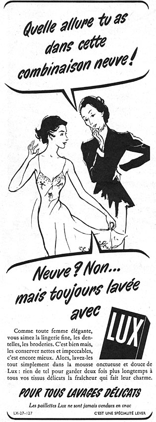 Publicité Lux 1951