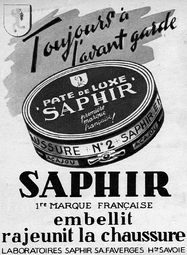 Publicité Saphir 1953