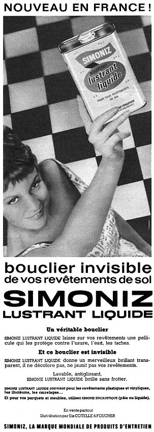 Publicité Simoniz 1962