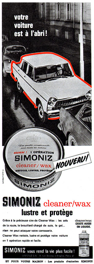 Publicit� Simoniz 1964
