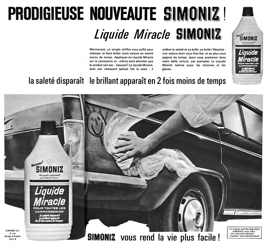 Publicité Simoniz 1964