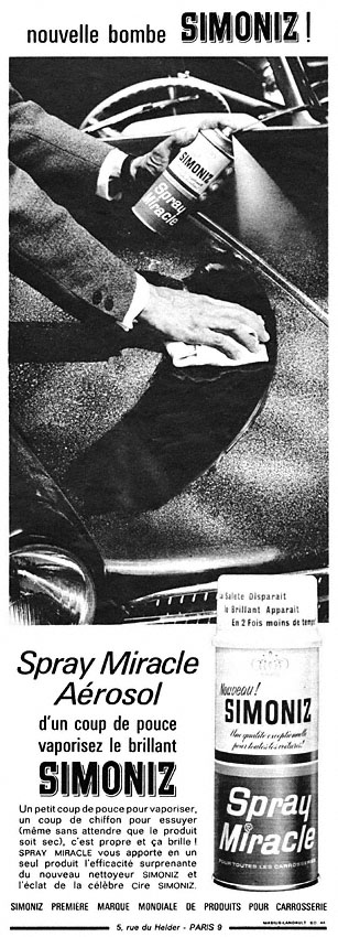 Publicité Simoniz 1965