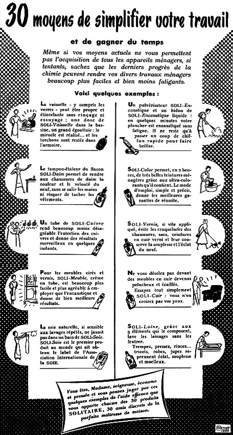Publicité Solitaire 1953