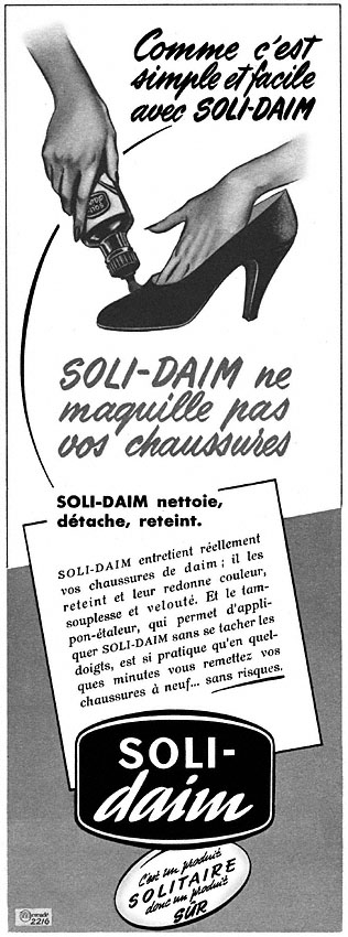 Publicité Solitaire 1953