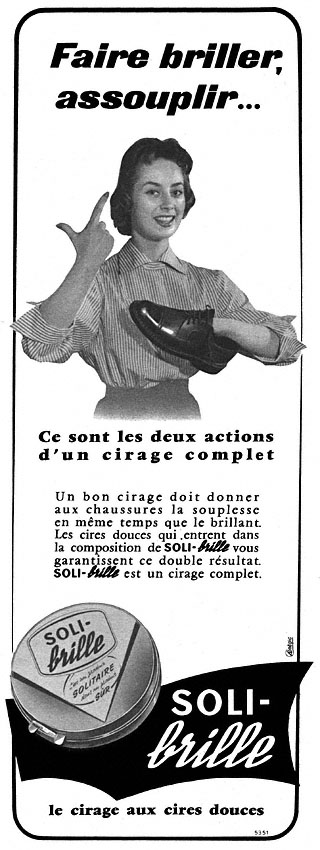 Publicité Solitaire 1956