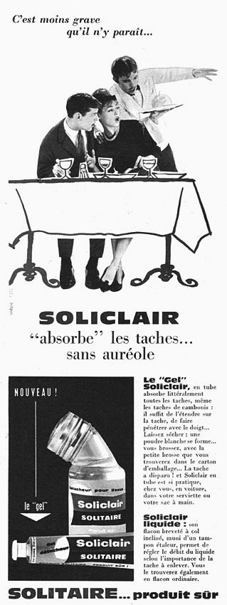 Publicité Solitaire 1960