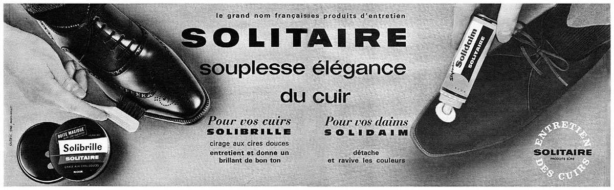 Publicit� Solitaire 1965