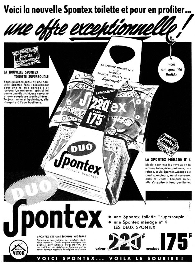 Publicité Spontex 1955