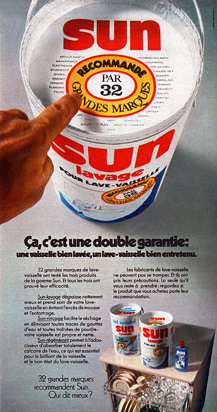 Publicité Sun 1973