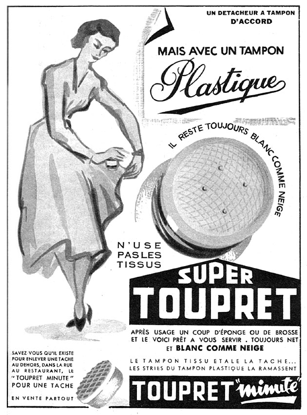 Publicité Toupret 1954