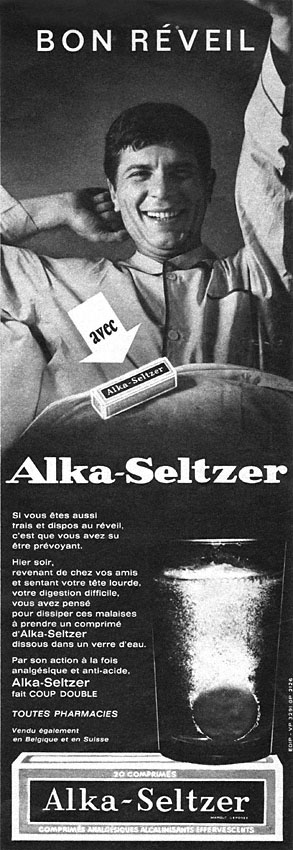 Publicité Alka-Seltzer 1963
