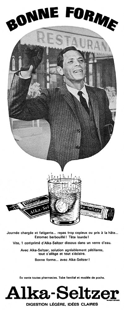 Publicit� Alka-Seltzer 1966