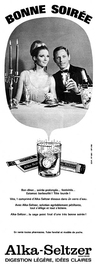 Publicité Alka-Seltzer 1966