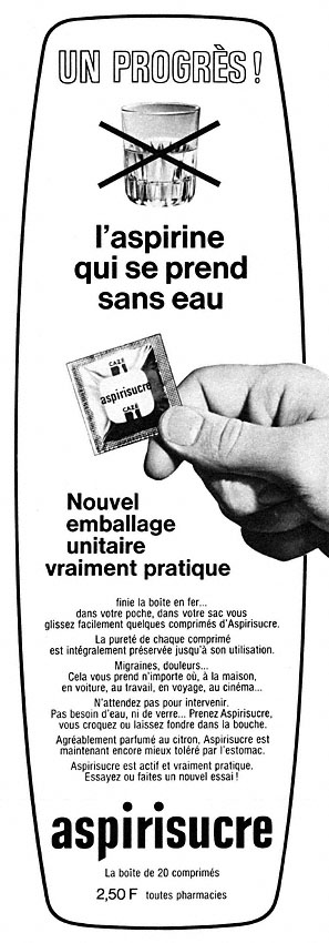 Publicité Aspirisucre 1966