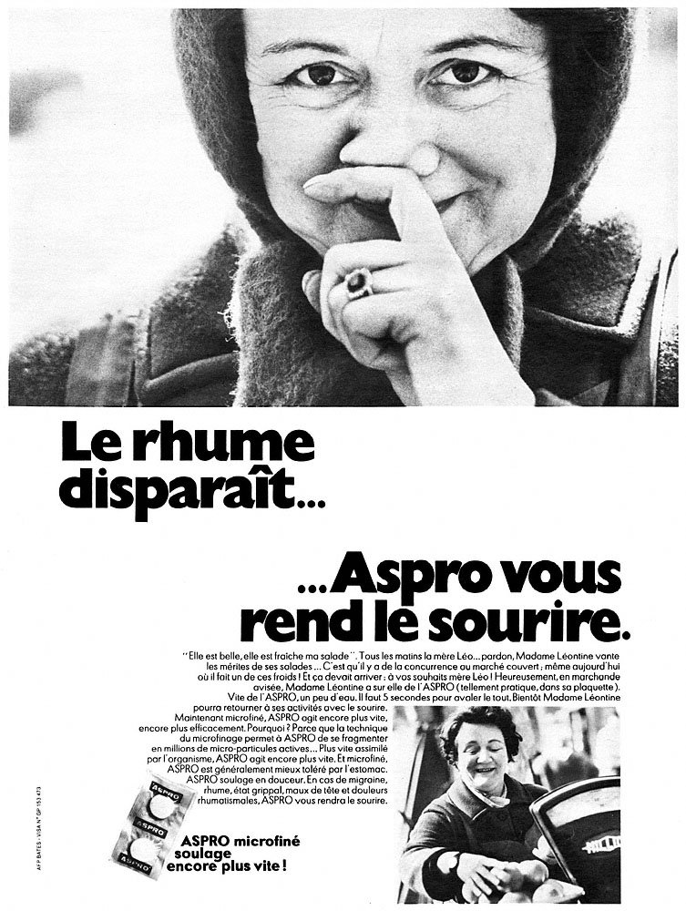 Publicit� Aspro 1969