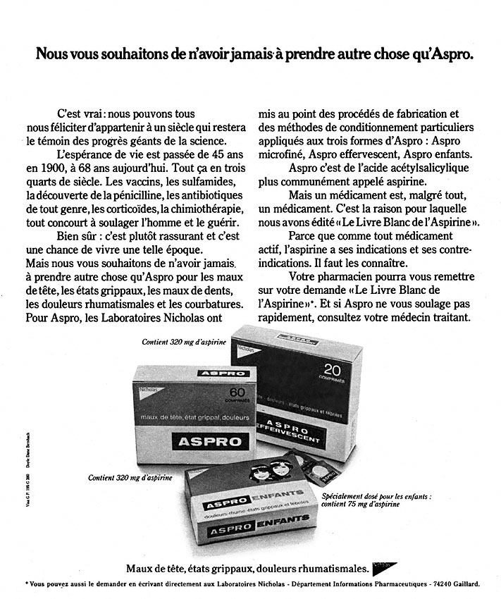 Publicité Aspro 1976