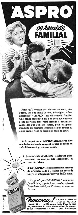 Publicité Aspro 1954