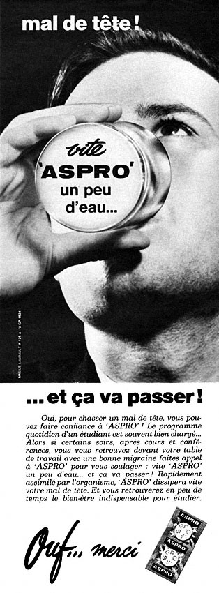 Publicité Aspro 1965