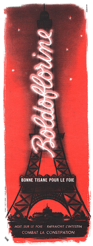 Publicité Boldoflorine 1954