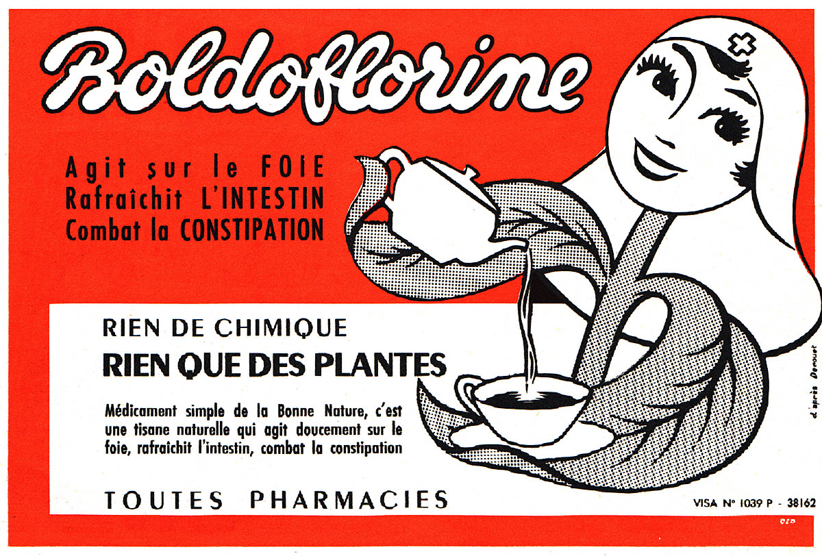 Publicité Boldoflorine 1957