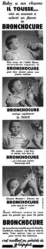 Publicité Bronchocure 1952