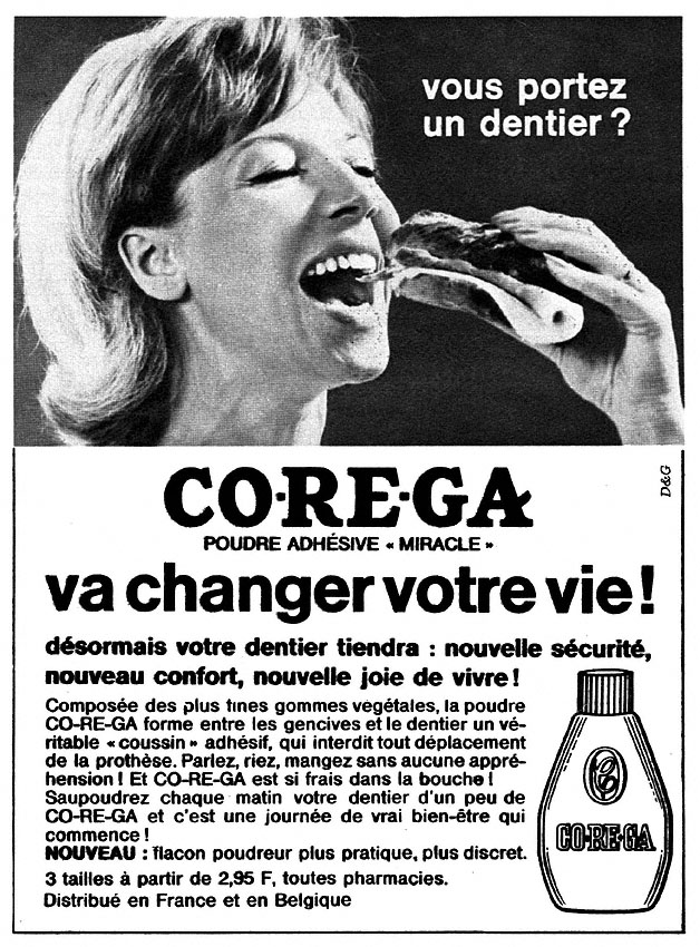 Publicité Corega 1968