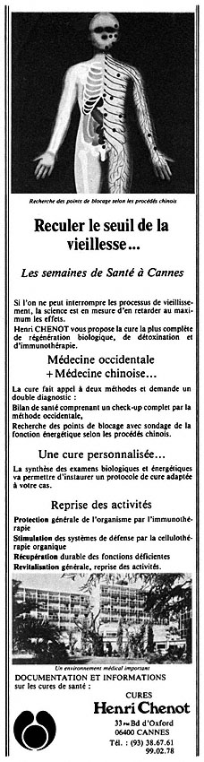 Publicité Cures 1978