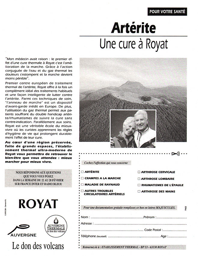 Publicité Cures 1993