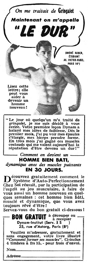 Publicité Dynam Institut 1952