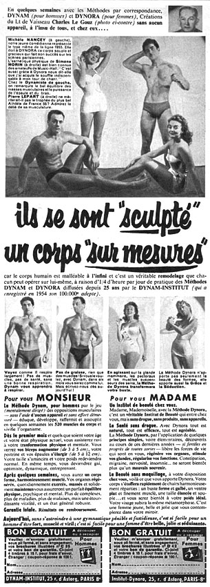 Publicité Dynam Institut 1955