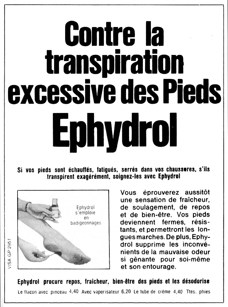Publicit� Ephydrol 1969