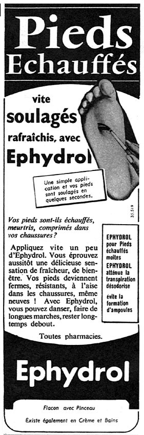 Publicité Ephydrol 1956