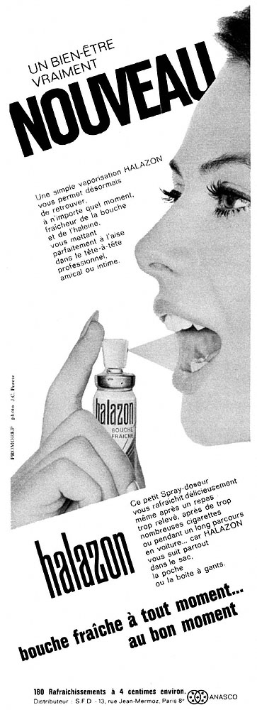 Publicit� Halazon 1965