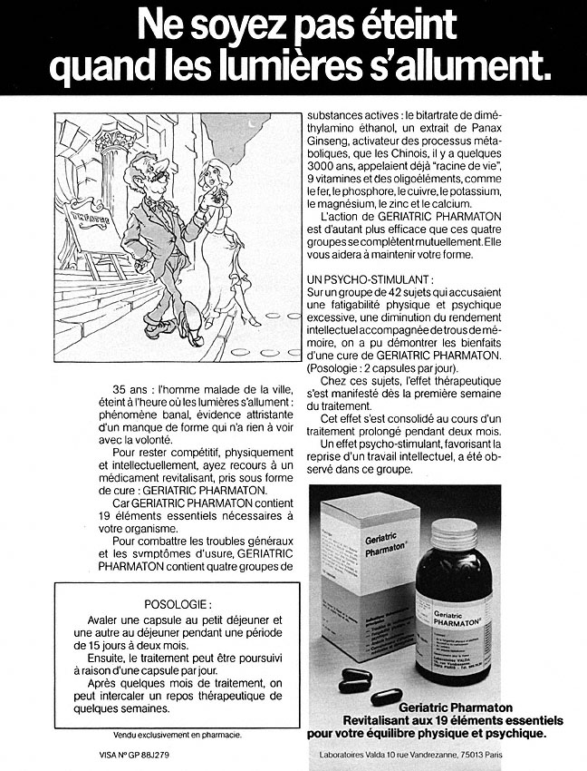 Publicité Pharmaton 1977