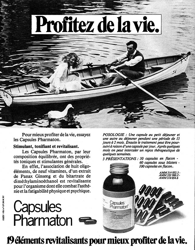 Publicité Pharmaton 1980