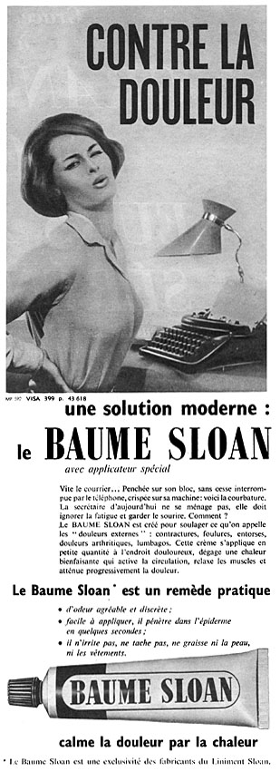 Publicité Sloan 1959