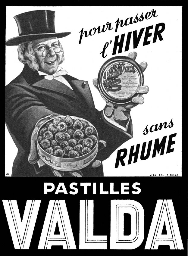 Publicité Valda 1952