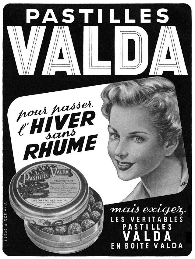Publicité Valda 1952