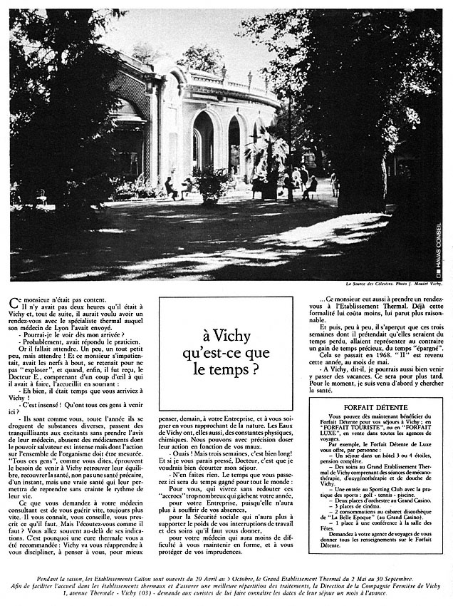 Publicité Vichy 1969